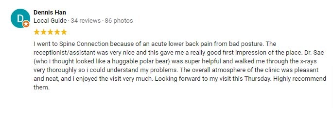 Chiropractic Wheaton MD Testimonials Dennis Han